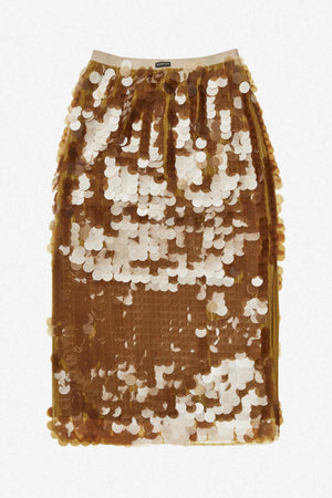 Bomi Gold Sequin Skirt - The Collective Park City
