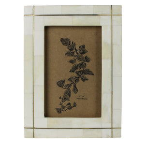 Bone with Brass Grid Frame - 4x6 - The Collective Park City