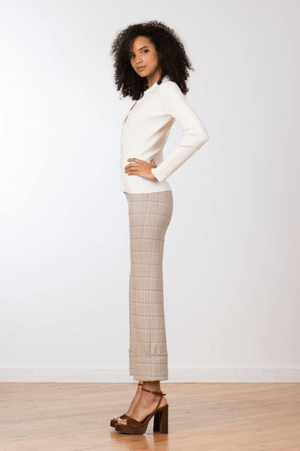 Bonnie Cuffed Plaid Pant - The Collective Park City