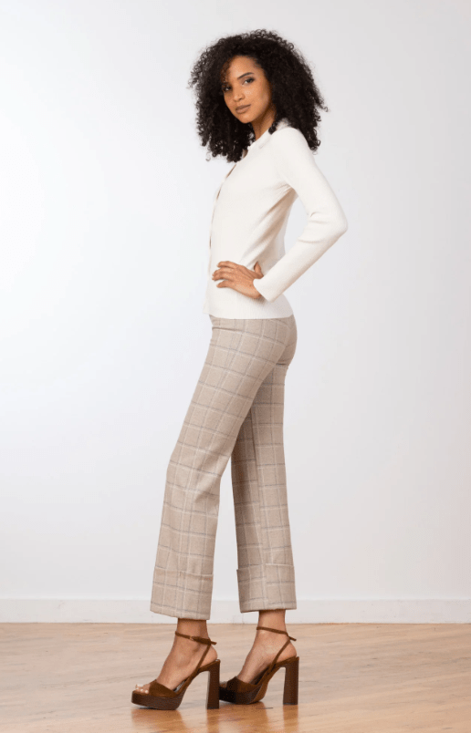 Bonnie Cuffed Plaid Pant - The Collective Park City