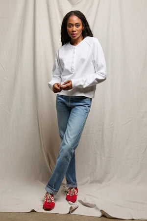 Bowen Sweatshirt - White - The Collective Park City