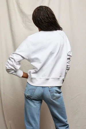 Bowen Sweatshirt - White - The Collective Park City