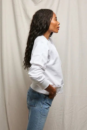 Bowen Sweatshirt - White - The Collective Park City