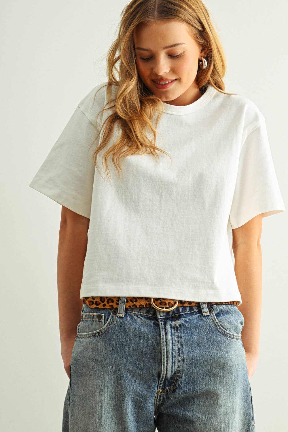 Boxy Linen Cotton Tshirt - The Collective Park City