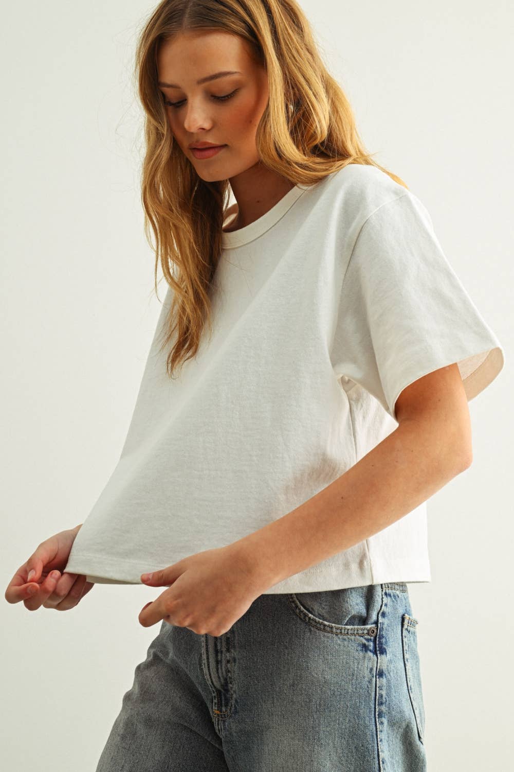 Boxy Linen Cotton Tshirt - The Collective Park City