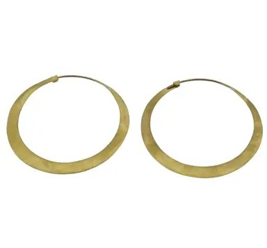 Brass Hoop Earrings - The Collective Park City