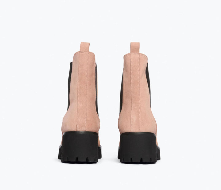Brooke Suede Lug Boots - Blush - The Collective Park City