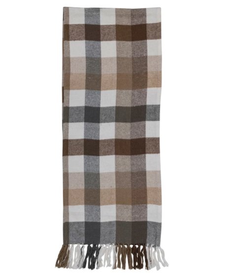 Brushed Cotton Plaid Table Runner - 72"x14" - The Collective Park City