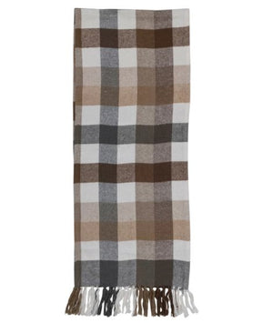 Brushed Cotton Plaid Table Runner - 72"x14" - The Collective Park City