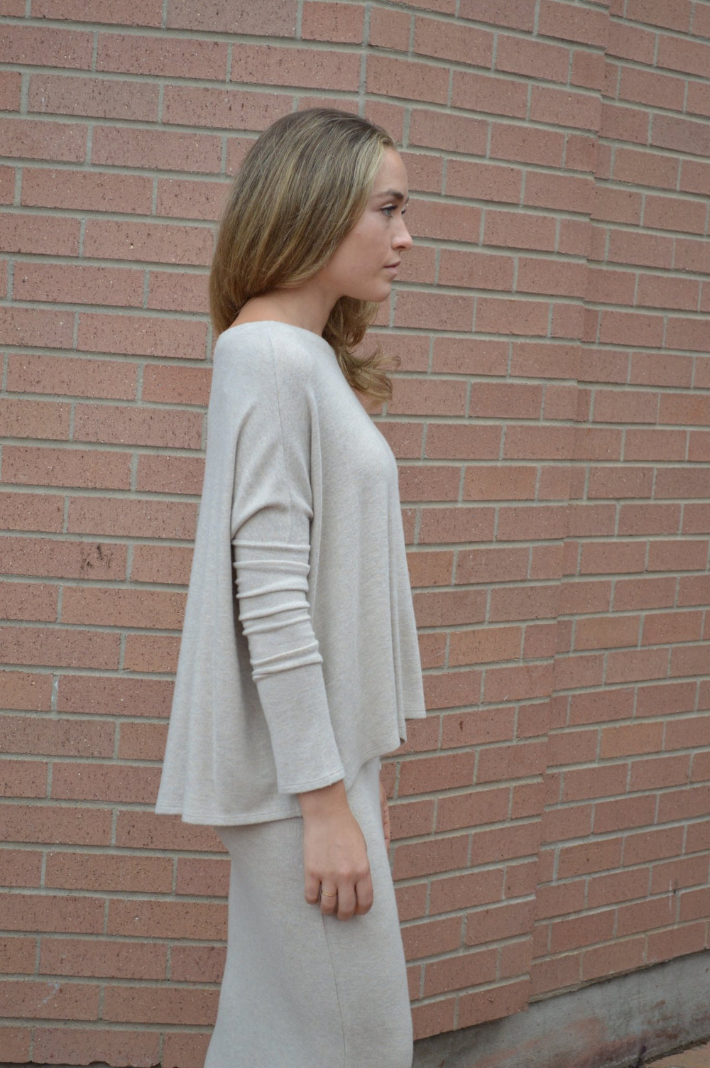 Brushed Jersey Long Sleeve Crew - The Collective Park City