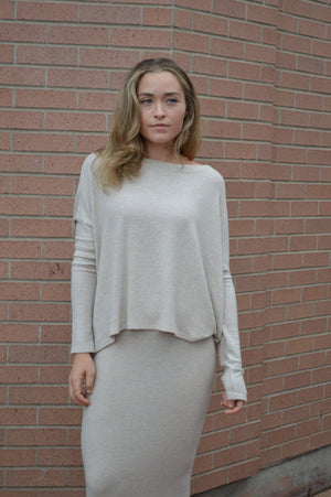 Brushed Jersey Long Sleeve Crew - The Collective Park City