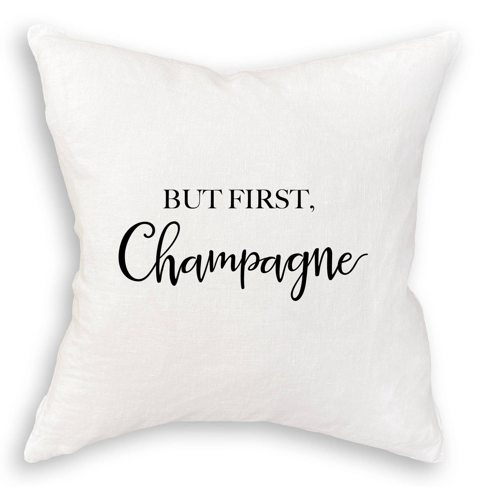 But First Champagne: White Guest Towel / - The Collective Park City