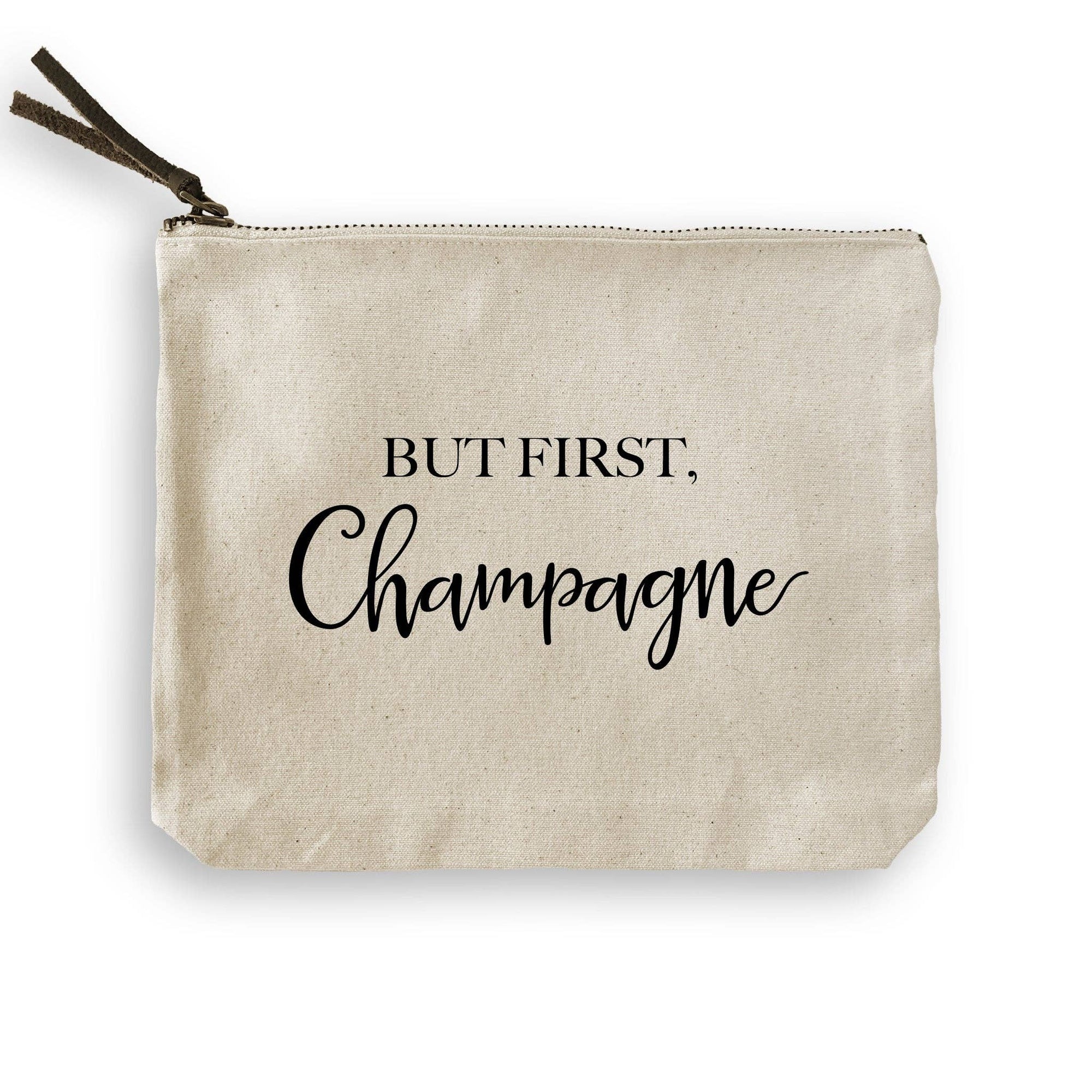 But First Champagne: White Guest Towel / - The Collective Park City