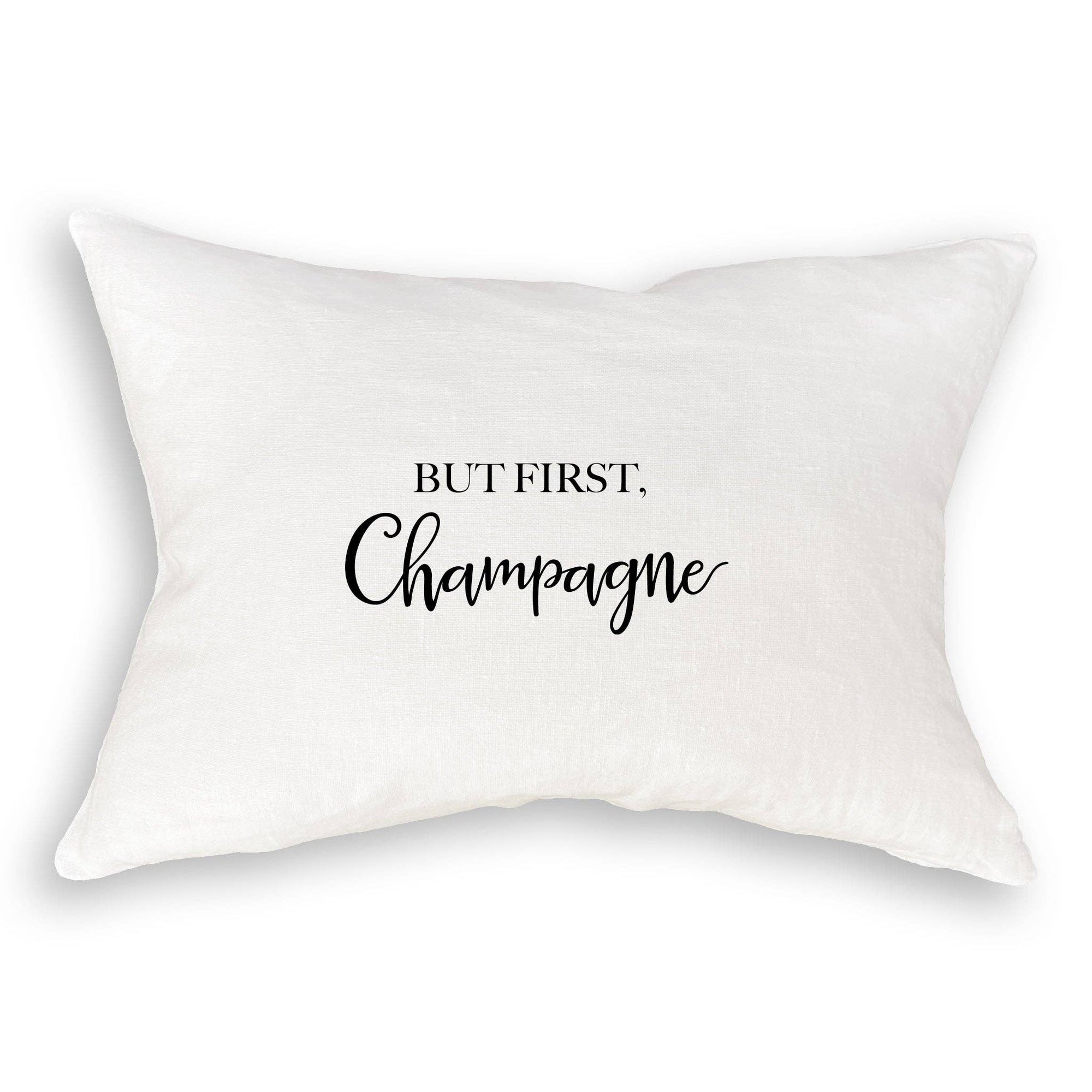 But First Champagne: White Guest Towel / - The Collective Park City