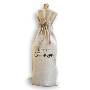 But First Champagne: White Guest Towel / - The Collective Park City