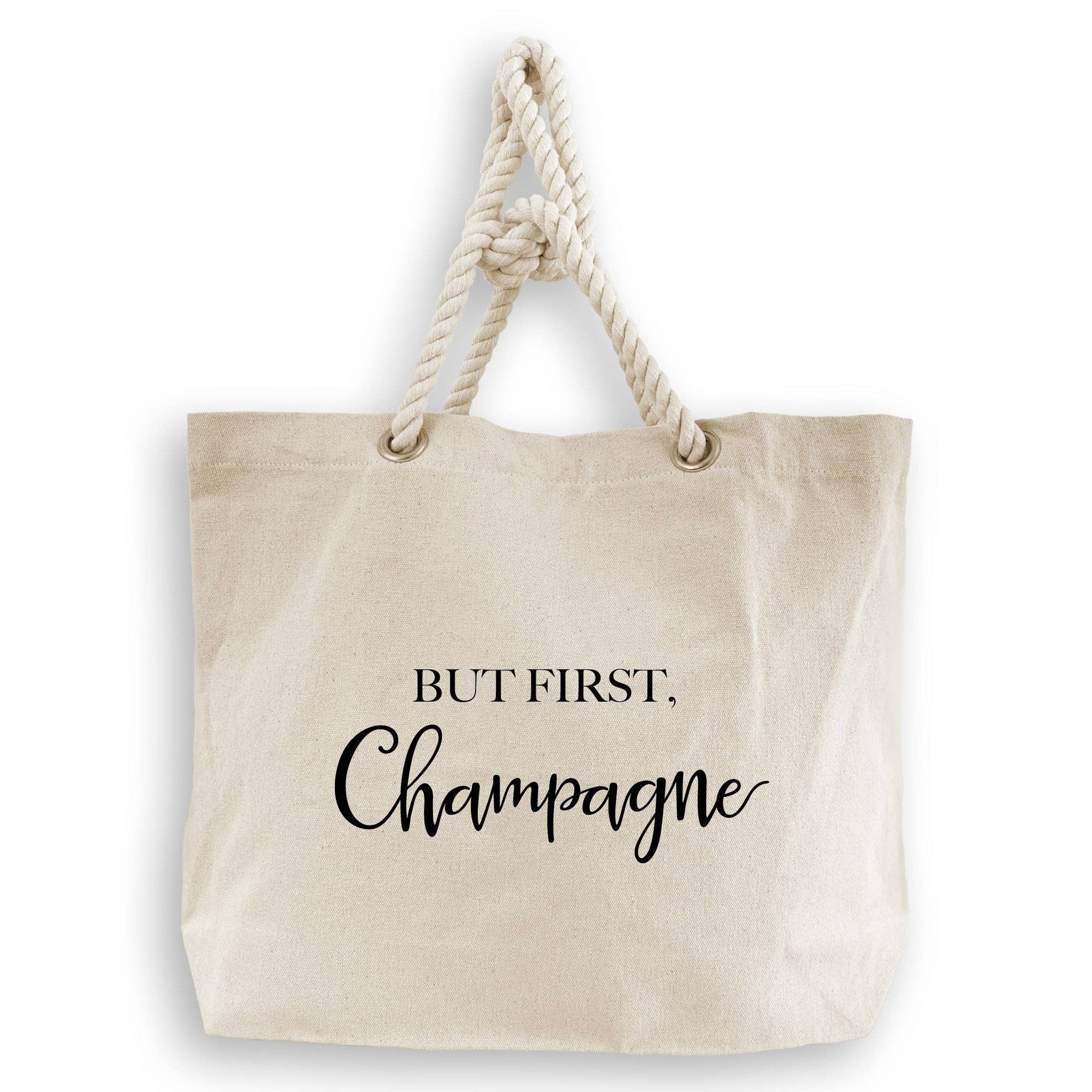 But First Champagne: White Guest Towel / - The Collective Park City