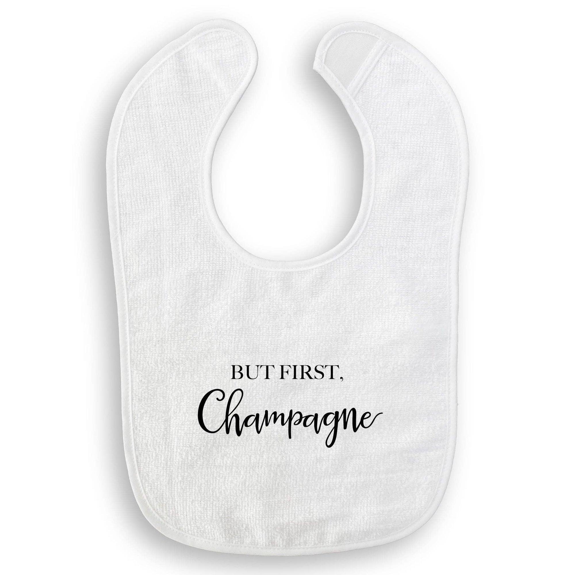 But First Champagne: White Guest Towel / - The Collective Park City