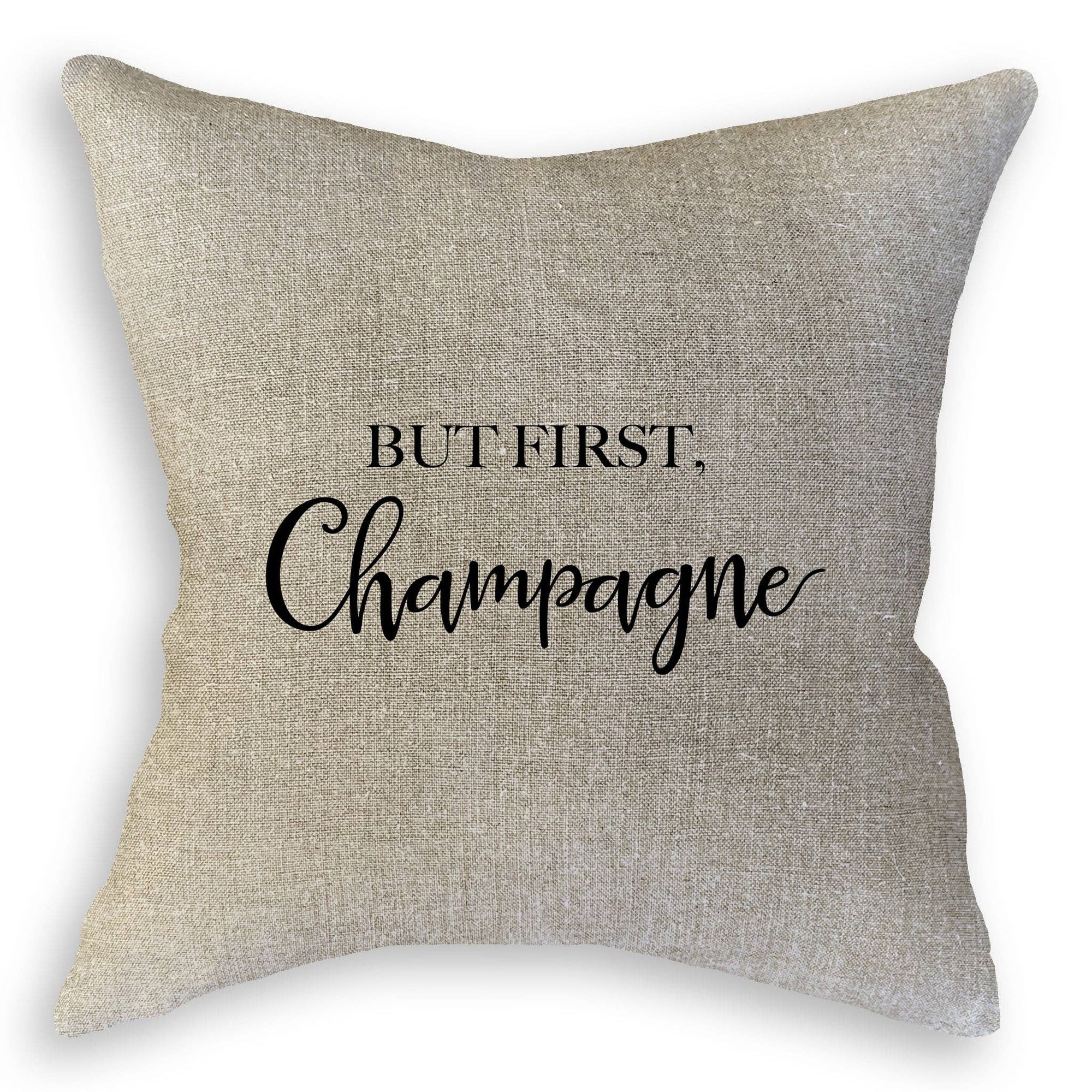 But First Champagne: White Guest Towel / - The Collective Park City