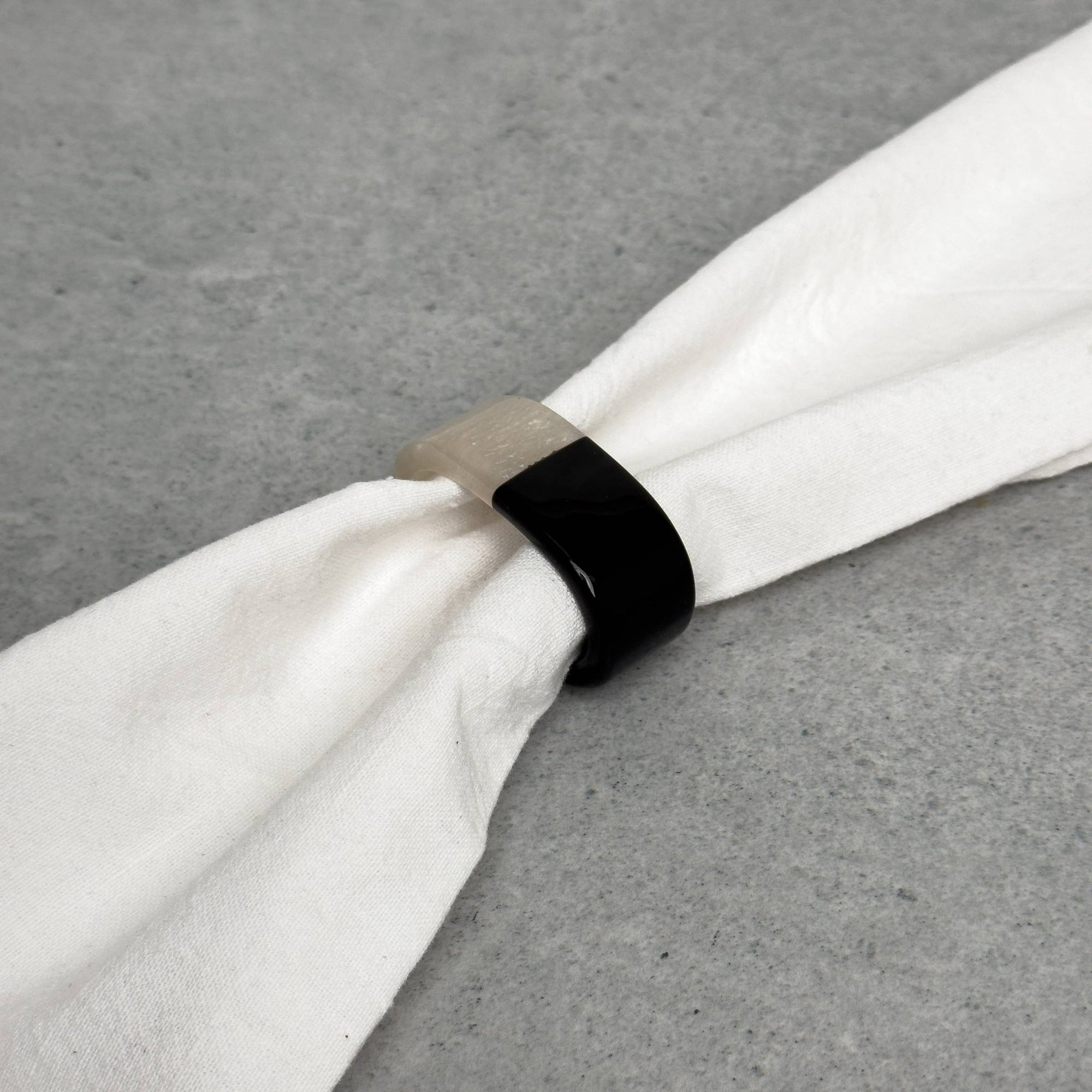 B/W Horn Napkin Ring - The Collective Park City