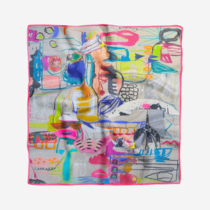 Silk Bandana Scarf The Traveler
