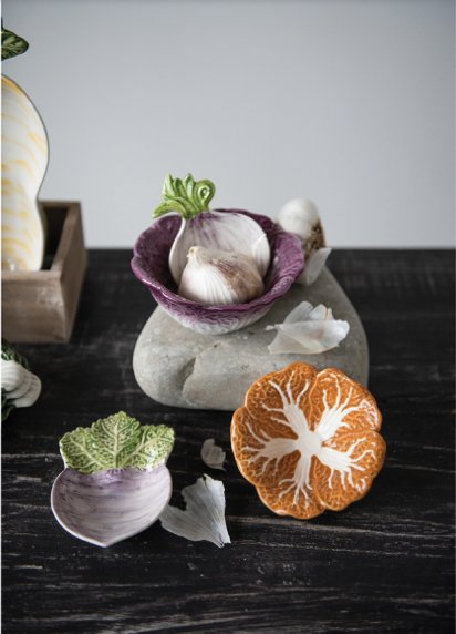 Cabbage Shaped Stoneware - Set of Two - The Collective Park City