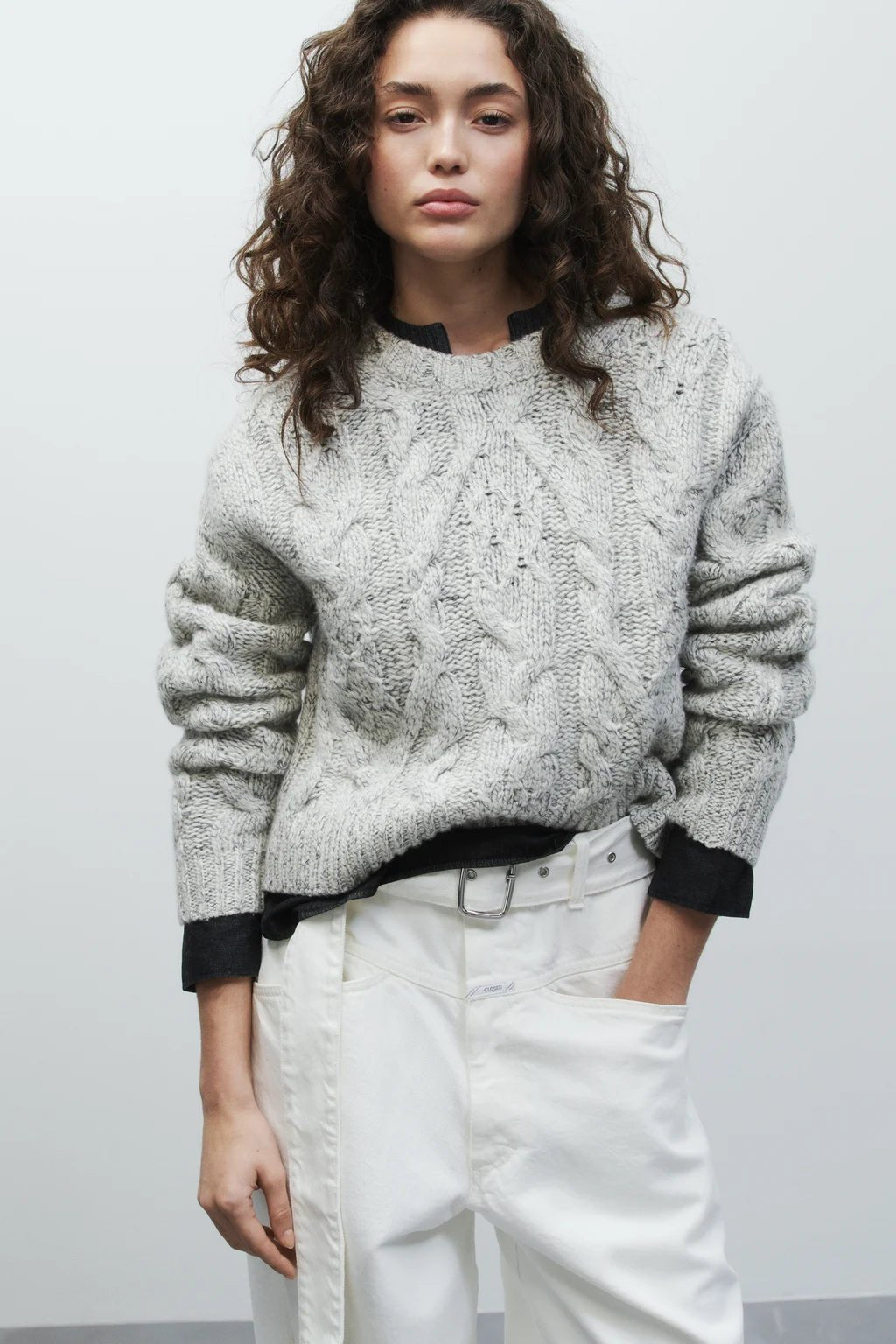 Cable Knit Sweater - Shetland - The Collective Park City