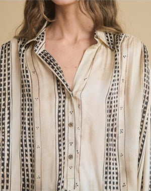 Calbiza Printed Blouse - The Collective Park City