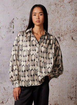 Calbiza Printed Blouse - The Collective Park City