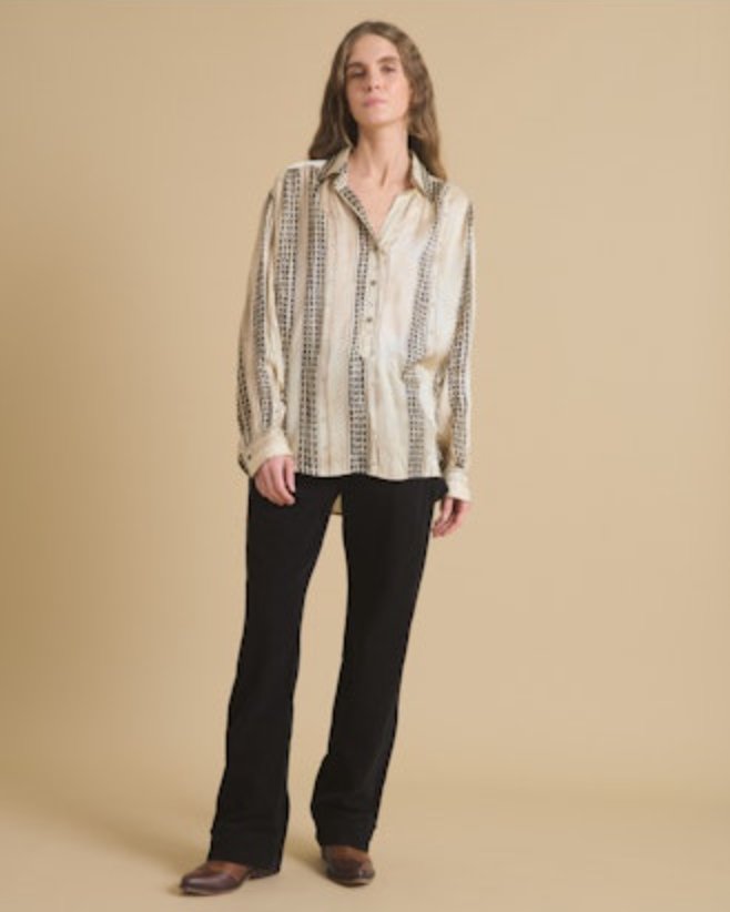 Calbiza Printed Blouse - The Collective Park City