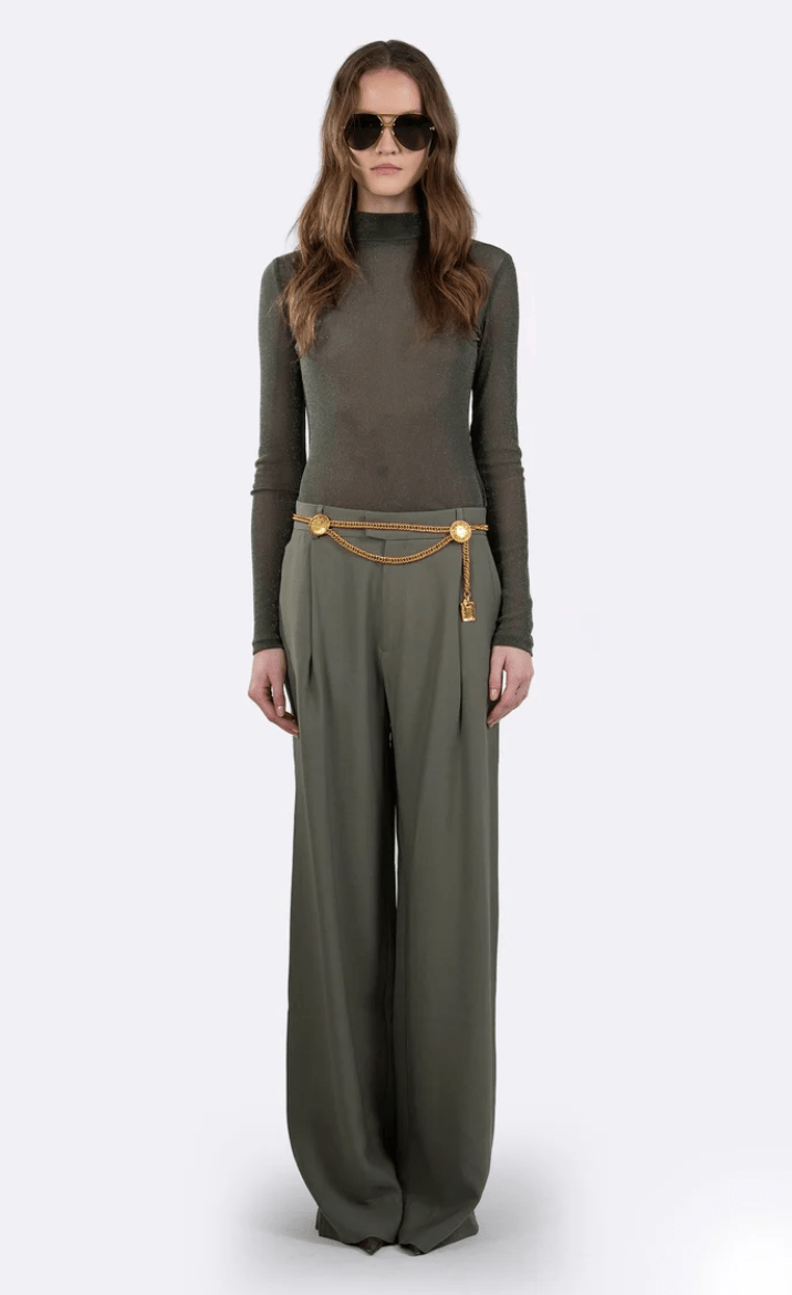 Callie Turtleneck Sheer Top - The Collective Park City