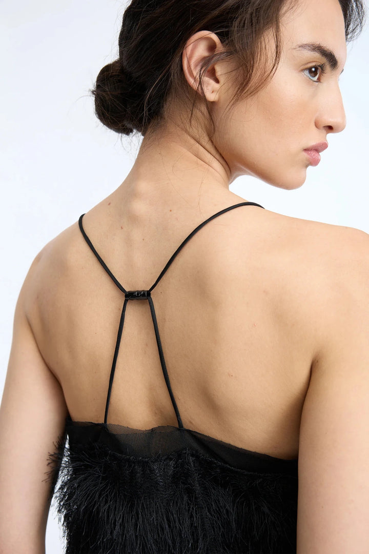Cannali Festive Top - Black - The Collective Park City