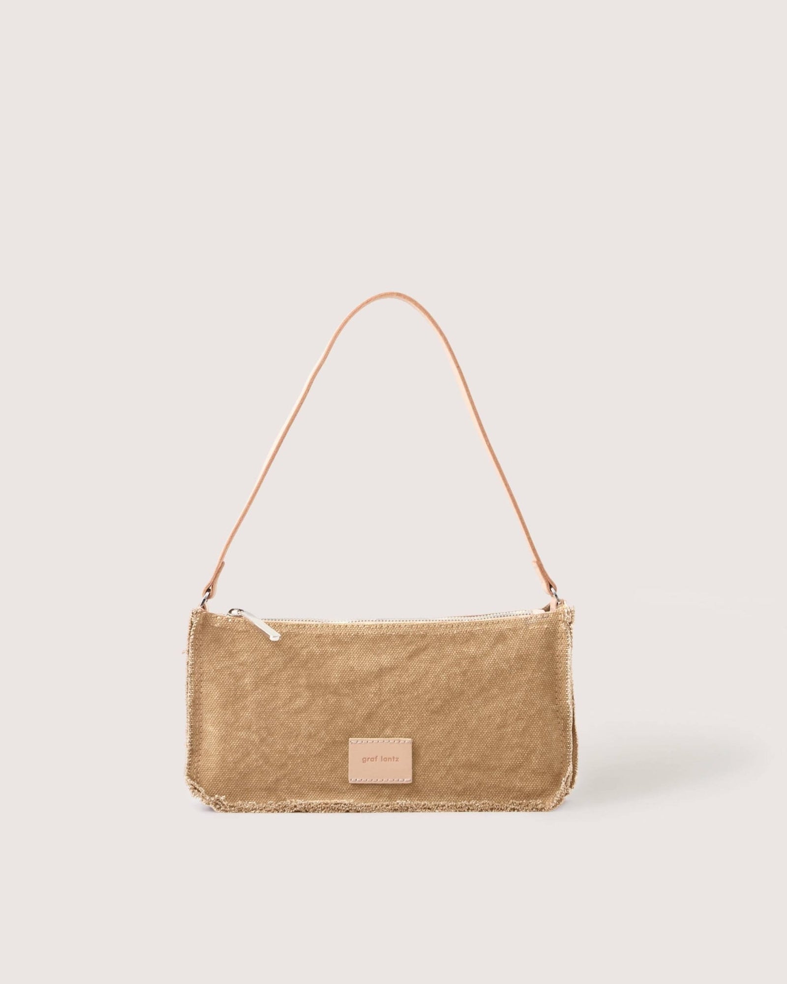 Canvas Shoulder Bag- Sand - The Collective Park City