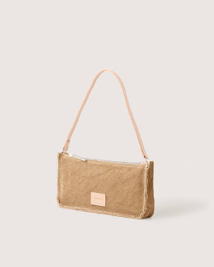 Canvas Shoulder Bag- Sand - The Collective Park City