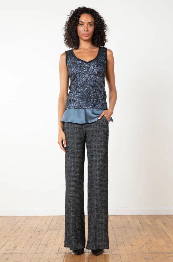 Carla Straight Leg Pant - Glitz Grey - The Collective Park City