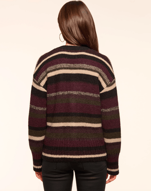 Caroline Striped Cardigan Sweater - The Collective Park City