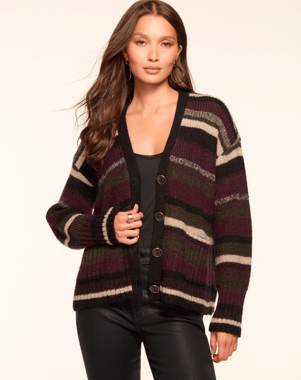 Caroline Striped Cardigan Sweater - The Collective Park City