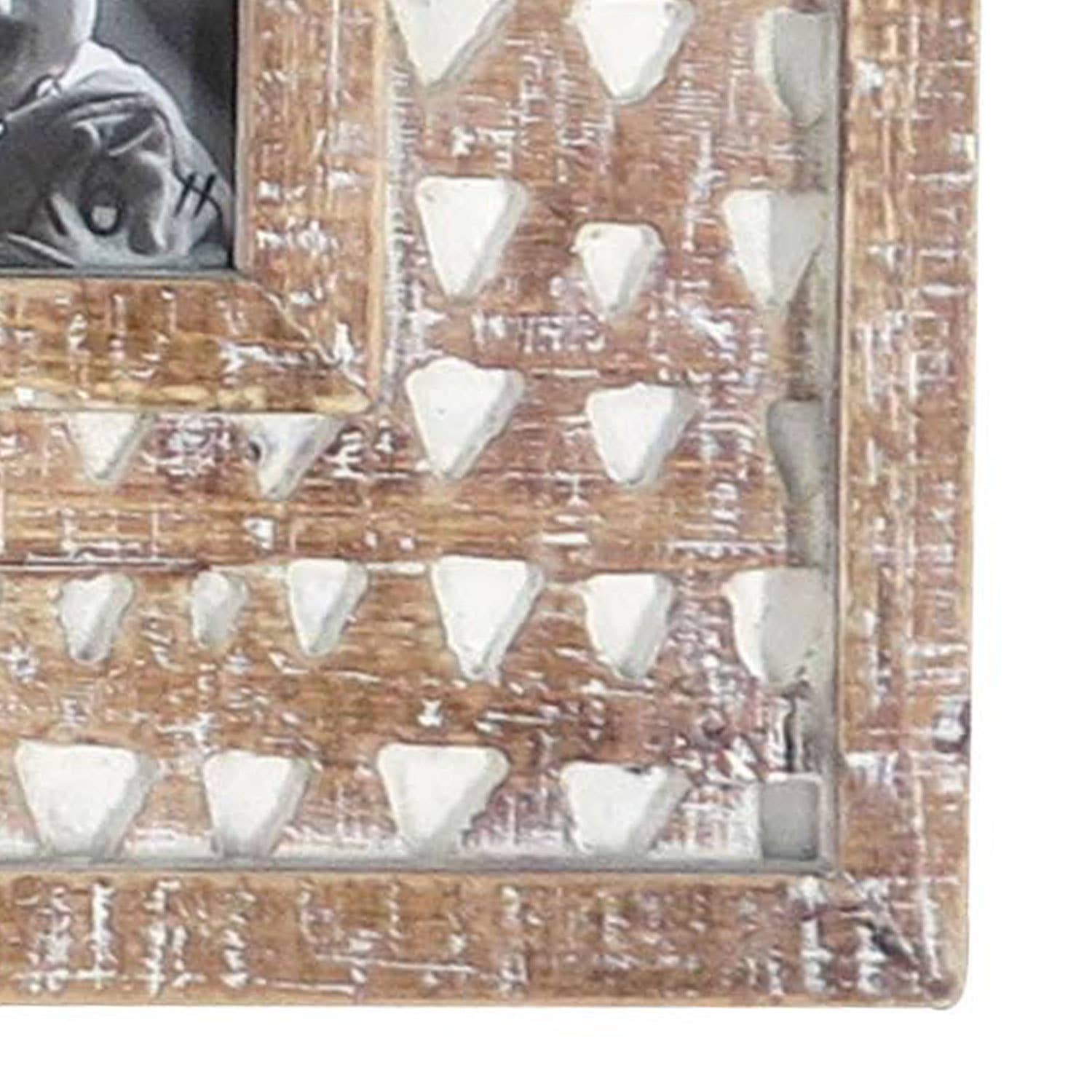 Carved Triangle Wood Photo Frame - 4x6 - The Collective Park City