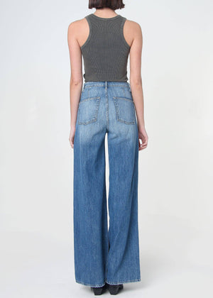 Dina High Waisted Wide Leg Jean - San Diego