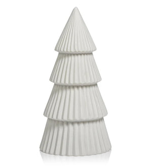 Ceramic Holiday Tree - Matte White 10.25" - The Collective Park City