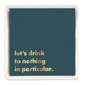Ceramic Napkin Tray + Napkins - Let's Drink - The Collective Park City