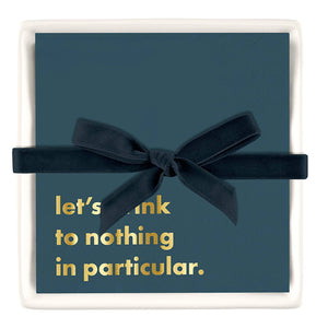 Ceramic Napkin Tray + Napkins - Let's Drink - The Collective Park City