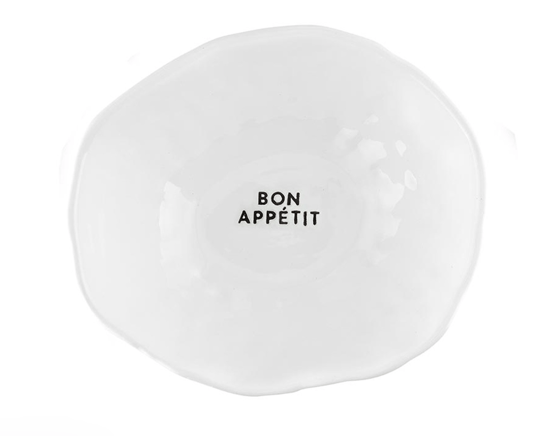 Ceramic Serving Bowl - Bon Appetit - The Collective Park City