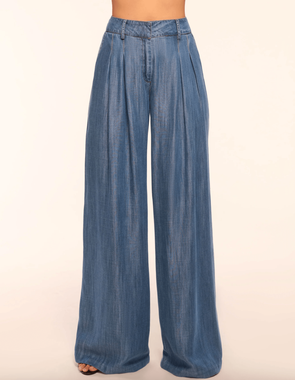 Chambray Oscar Wide Leg Jean - The Collective Park City