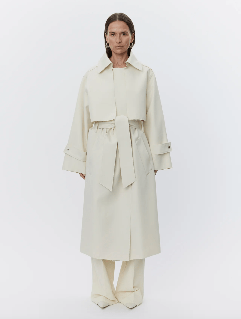 Chapin 3 Piece Shiny Trench Coat - The Collective Park City