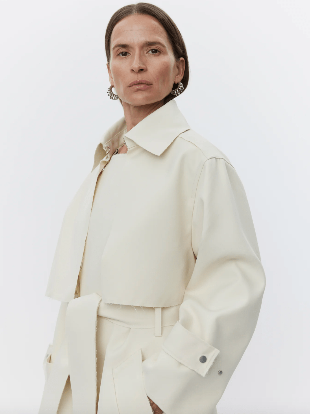 Chapin 3 Piece Shiny Trench Coat - The Collective Park City