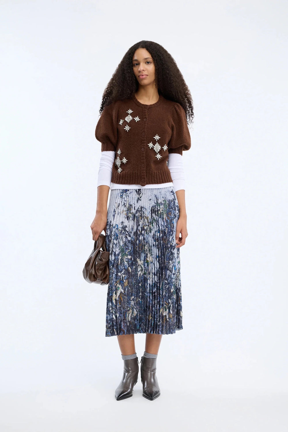 Charming Skirt - Grey Print - The Collective Park City