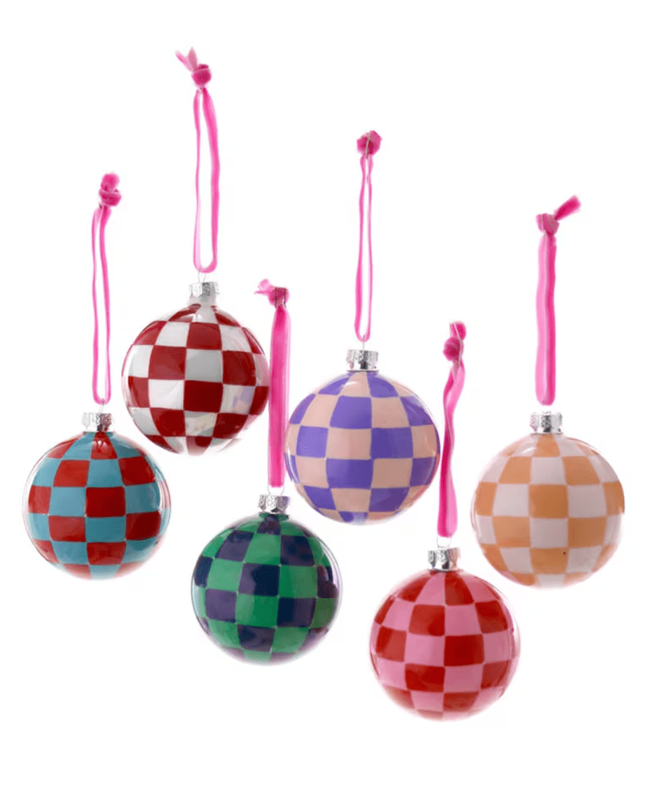 Checkered Bauble Ornament - The Collective Park City