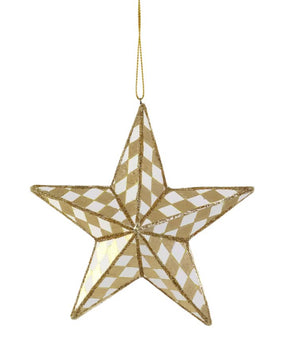 Checkered Star Ornament - The Collective Park City