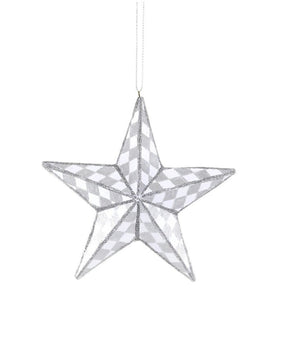 Checkered Star Ornament - The Collective Park City