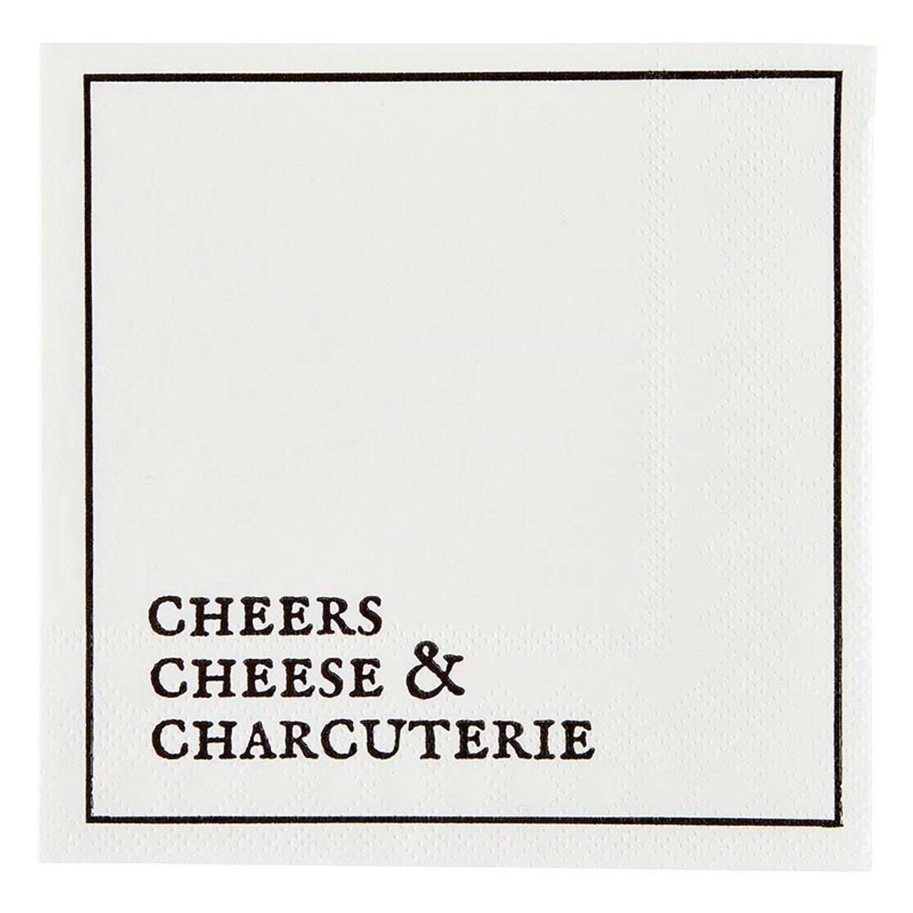 Cheers. Cheese. Charcuterie. Cocktail Napkin - The Collective Park City